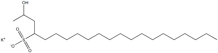 2-Hydroxyhenicosane-4-sulfonic acid potassium salt Structure