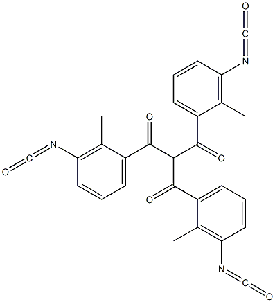 Tris(2-methyl-3-isocyanatobenzoyl)methane 구조식 이미지