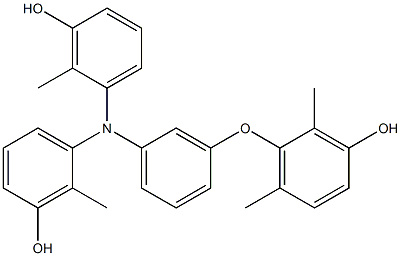 N,N-Bis(3-hydroxy-2-methylphenyl)-3-(3-hydroxy-2,6-dimethylphenoxy)benzenamine 구조식 이미지