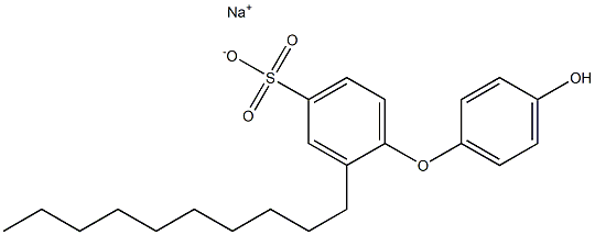 4'-Hydroxy-2-decyl[oxybisbenzene]-4-sulfonic acid sodium salt 구조식 이미지