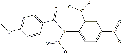 N-Nitro-N-(2,4-dinitrophenyl)-4-methoxybenzamide 구조식 이미지