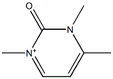 2,3-Dihydro-1,3,4-trimethyl-2-oxopyrimidin-1-ium Structure