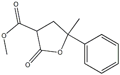 Tetrahydro-2-oxo-5-phenyl-5-methylfuran-3-carboxylic acid methyl ester Structure