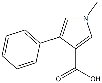 1-Methyl-4-phenyl-1H-pyrrole-3-carboxylic acid Structure