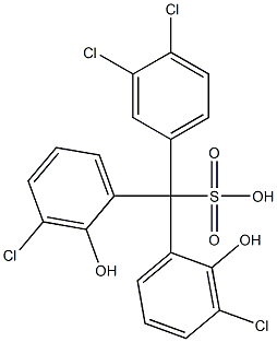 (3,4-Dichlorophenyl)bis(3-chloro-2-hydroxyphenyl)methanesulfonic acid Structure