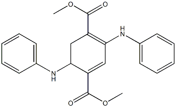 2,5-Dianilino-1,3-cyclohexadiene-1,4-dicarboxylic acid dimethyl ester Structure