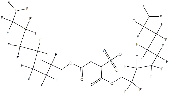 2-Sulfosuccinic acid 1,4-bis(2,2,3,3,4,4,5,5,6,6,7,7,8,8,9,9-hexadecafluorononyl) ester 구조식 이미지