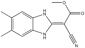 Cyano[(2,3-dihydro-5,6-dimethyl-1H-benzimidazol)-2-ylidene]acetic acid methyl ester Structure