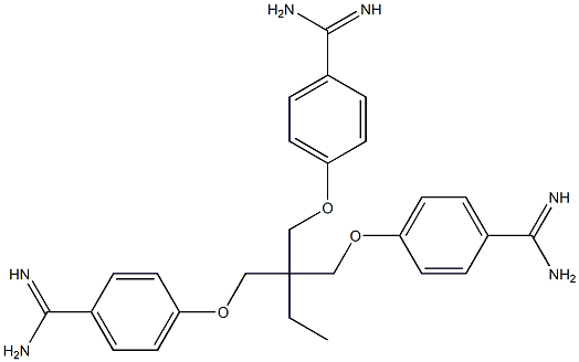 4,4',4''-[Propane-1,1,1-triyltris(methyleneoxy)]trisbenzamidine Structure