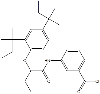 3-[2-(2,4-Di-tert-pentylphenoxy)butyrylamino]benzoyl chloride 구조식 이미지