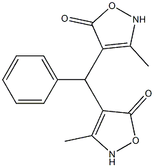 4,4'-[Phenylmethylene]bis[3-methylisoxazol-5(2H)-one] 구조식 이미지