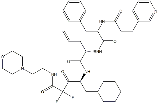 (4S)-4-[[(2S)-2-[2-[3-(3-Pyridinyl)propanoyl]amino-3-phenylpropanoylamino]-4-pentenoyl]amino]-5-cyclohexyl-2,2-difluoro-3-oxo-N-(2-morpholinoethyl)pentanamide Structure