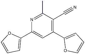 4,6-Bis(2-furyl)-3-cyano-2-methylpyridine Structure