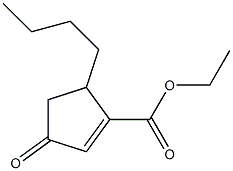 5-Butyl-3-oxo-1-cyclopentene-1-carboxylic acid ethyl ester Structure