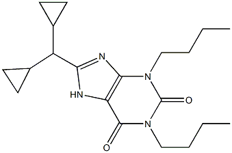 8-Dicyclopropylmethyl-1,3-dibutylxanthine 구조식 이미지