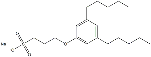 3-(3,5-Dipentylphenoxy)propane-1-sulfonic acid sodium salt Structure