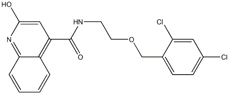 N-[2-(2,4-Dichlorobenzyloxy)ethyl]-2-hydroxyquinoline-4-carboxamide Structure