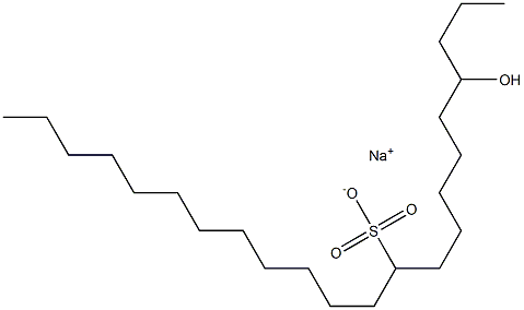 4-Hydroxydocosane-10-sulfonic acid sodium salt Structure