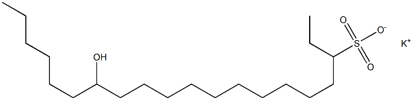 14-Hydroxyicosane-3-sulfonic acid potassium salt Structure