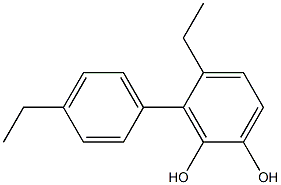 3-(4-Ethylphenyl)-4-ethylbenzene-1,2-diol 구조식 이미지