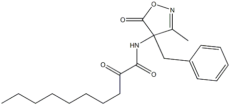 3-Methyl-4-benzyl-4-[(1,2-dioxodecyl)amino]isoxazol-5(4H)-one 구조식 이미지