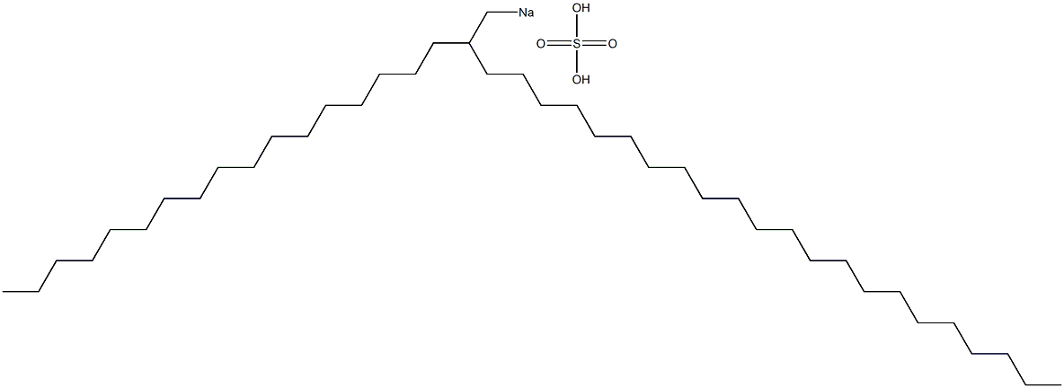 Sulfuric acid 2-heptadecyltetracosyl=sodium salt Structure