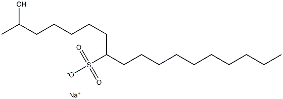 2-Hydroxyoctadecane-8-sulfonic acid sodium salt Structure