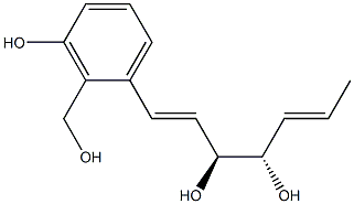 (1E,3S,4S,5E)-1-(2-Hydroxymethyl-3-hydroxyphenyl)-1,5-heptadiene-3,4-diol 구조식 이미지