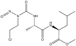 N-[N-[(2-Chloroethyl)nitrosocarbamoyl]-L-alanyl]-L-leucine methyl ester Structure