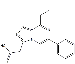 8-Propyl-6-phenyl-1,2,4-triazolo[4,3-a]pyrazine-3-acetic acid Structure