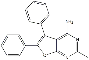 4-Amino-2-methyl-5,6-diphenylfuro[2,3-d]pyrimidine Structure