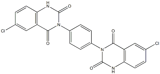 3,3'-(1,4-Phenylene)bis[6-chloroquinazoline-2,4(1H,3H)-dione] 구조식 이미지