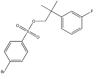 4-Bromobenzenesulfonic acid 2-methyl-2-(3-fluorophenyl)propyl ester 구조식 이미지