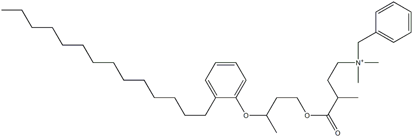 N,N-Dimethyl-N-benzyl-N-[3-[[3-(2-tetradecylphenyloxy)butyl]oxycarbonyl]butyl]aminium Structure