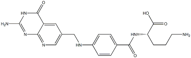 (S)-2-[[4-[[(2-Amino-4-oxo-3,4-dihydropyrido[2,3-d]pyrimidine-6-yl)methyl]amino]benzoyl]amino]-5-aminopentanoic acid Structure