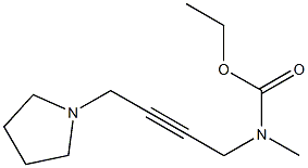 N-Methyl-N-[4-(1-pyrrolidinyl)-2-butynyl]carbamic acid ethyl ester 구조식 이미지