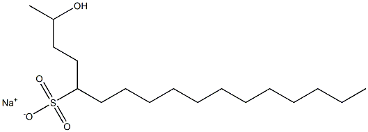 2-Hydroxyheptadecane-5-sulfonic acid sodium salt Structure