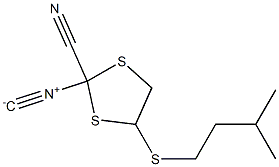 5-Isopentylthio-2-isocyano-1,3-dithiolane-2-carbonitrile Structure