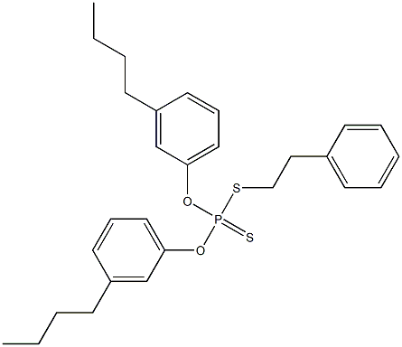 Dithiophosphoric acid O,O-bis(3-butylphenyl)S-(2-phenylethyl) ester Structure