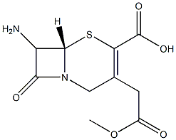 7-Amino-3-(methoxycarbonylmethyl)cepham-3-ene-4-carboxylic acid 구조식 이미지