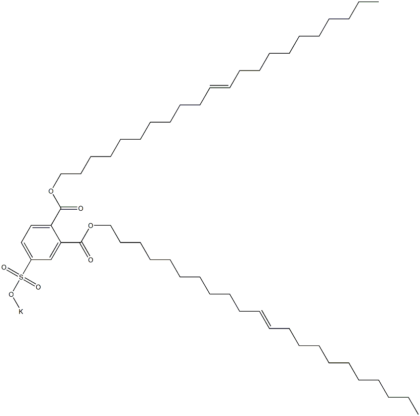 4-(Potassiosulfo)phthalic acid di(11-docosenyl) ester Structure