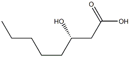 [S,(+)]-3-Hydroxyoctanoic acid 구조식 이미지