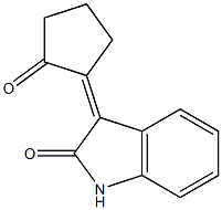 2,3-Dihydro-3-(2-oxocyclopentylidene)-1H-indol-2-one Structure