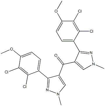 (2,3-Dichloro-4-methoxyphenyl)(1-methyl-1H-pyrazol-4-yl) ketone 구조식 이미지