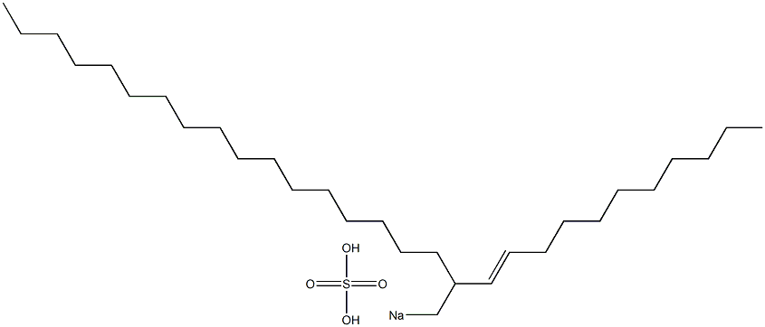 Sulfuric acid 2-(1-undecenyl)nonadecyl=sodium ester salt 구조식 이미지