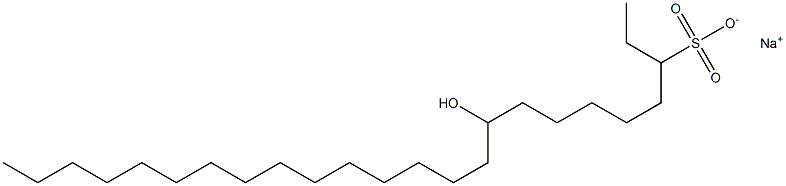 9-Hydroxytetracosane-3-sulfonic acid sodium salt Structure