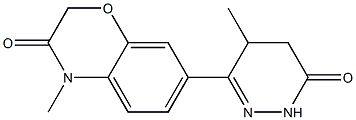 4-Methyl-7-[(1,4,5,6-tetrahydro-4-methyl-6-oxopyridazin)-3-yl]-4H-1,4-benzoxazin-3(2H)-one Structure