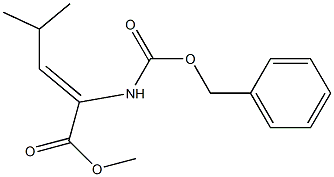 (Z)-2-(Benzyloxycarbonylamino)-4-methyl-2-pentenoic acid methyl ester Structure