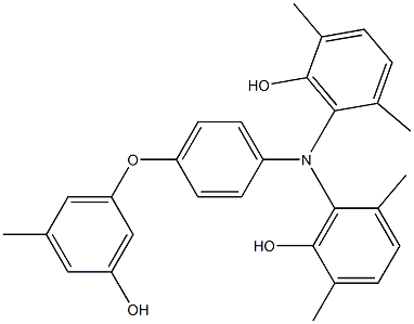 N,N-Bis(6-hydroxy-2,5-dimethylphenyl)-4-(3-hydroxy-5-methylphenoxy)benzenamine 구조식 이미지