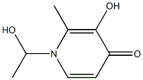 1-(1-Hydroxyethyl)-2-methyl-3-hydroxypyridin-4(1H)-one Structure